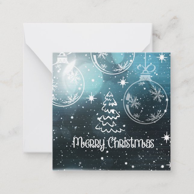 Tarjeta Pequeña Cartes de voeux mini noël merry christmas  (Anverso)