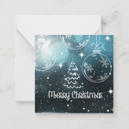 Tarjeta Pequeña Cartes de voeux mini noël merry christmas 