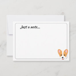 Tarjeta Pequeña Cartoon Corgi Custom Just a Note
