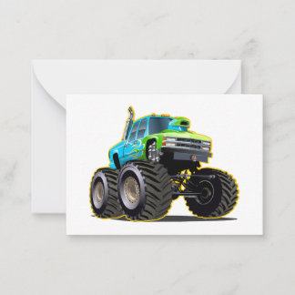Tarjeta Pequeña Cartoon monster truck