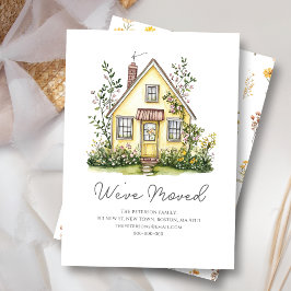 Tarjeta Pequeña Casa Amarilla Flor Silvestre | Nueva Dirección de