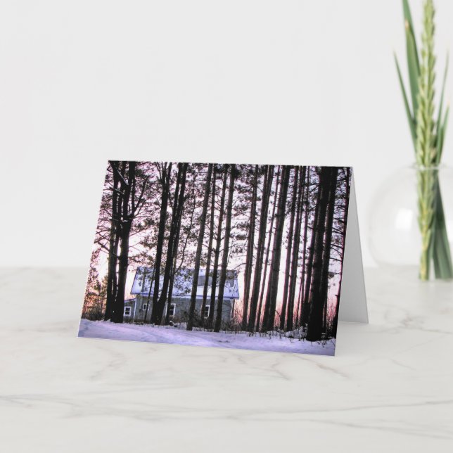 Tarjeta Pequeña casa en el bosque (Anverso)