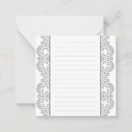 Tarjeta Pequeña Casas blancas y negras bordean con líneas