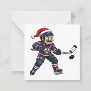 Tarjeta Pequeña Cascanueces Hockey Atleta Deportes de Invierno Nav