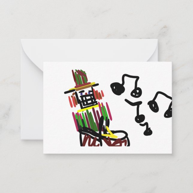 Tarjeta Pequeña Cascanueces Navidad canta  (Anverso)