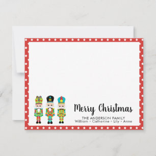 Tarjeta Pequeña Cascanueces Personalizado Feliz Navidad Familia Es