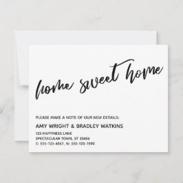 Tarjeta Pequeña Casual Home Sweet Home New Address Card