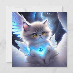 Tarjeta Pequeña Cat Angel Fantasy