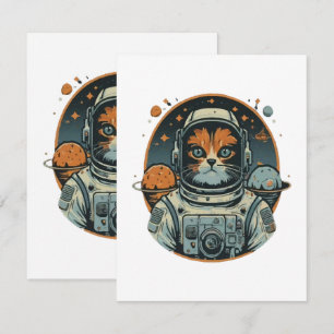 Tarjeta Pequeña Cata-astronauta en Asteroides
