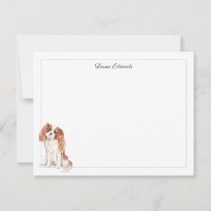 Tarjeta Pequeña Cavalier King Charles Spaniel Border Personalizado