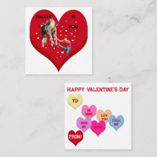 Tarjeta Pequeña CAYENDO POR TI Corazones de Conversación de San Va