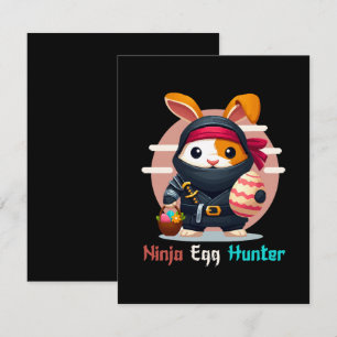 Tarjeta Pequeña Cazador de huevos ninja