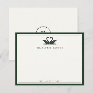 Tarjeta Pequeña Cazador Sabio Verde Toile Caprichoso Cisne Persona