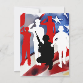 Tarjeta Pequeña Celebrando a los veteranos