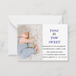 TARJETA PEQUEÑA CELEBRANDO TOW YEARS CON TONI