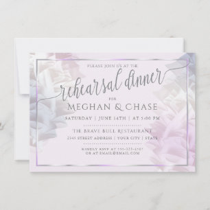Tarjeta Pequeña Cena de ensayo   BOHO Lilac Ombré Ruffles