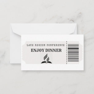 Tarjeta Pequeña Cena de entradas para la comida