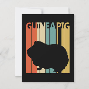Tarjeta Pequeña Cerdo divertido de Guinea de época