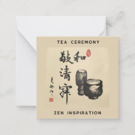 Tarjeta Pequeña Ceremonia de té/inspiración zen