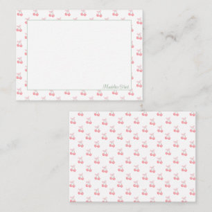 Tarjeta Pequeña Cerezas personalizadas de moda