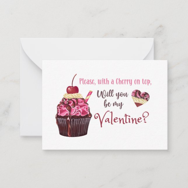 Tarjeta Pequeña Cerezo arriba (Anverso)