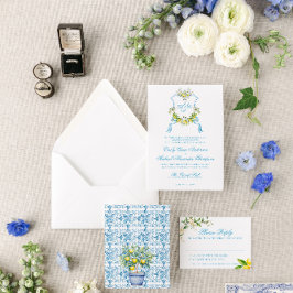 Tarjeta Pequeña Cerramiento con detalle de azulejo azul estilo med