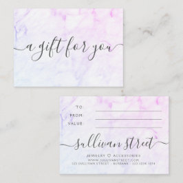 Tarjeta Pequeña Certificado de regalo para pequeñas empresas de má