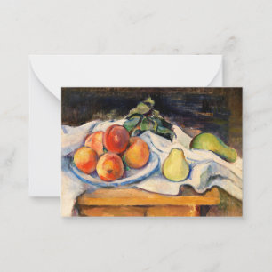 Tarjeta Pequeña Cezanne - Fruta en una mesa