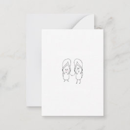 Tarjeta Pequeña Chancla, linda, tema sandalias