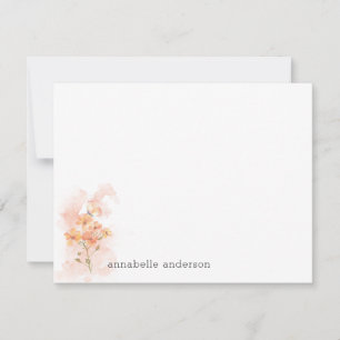 Tarjeta Pequeña Chapoteo rústico de las flores salvajes del