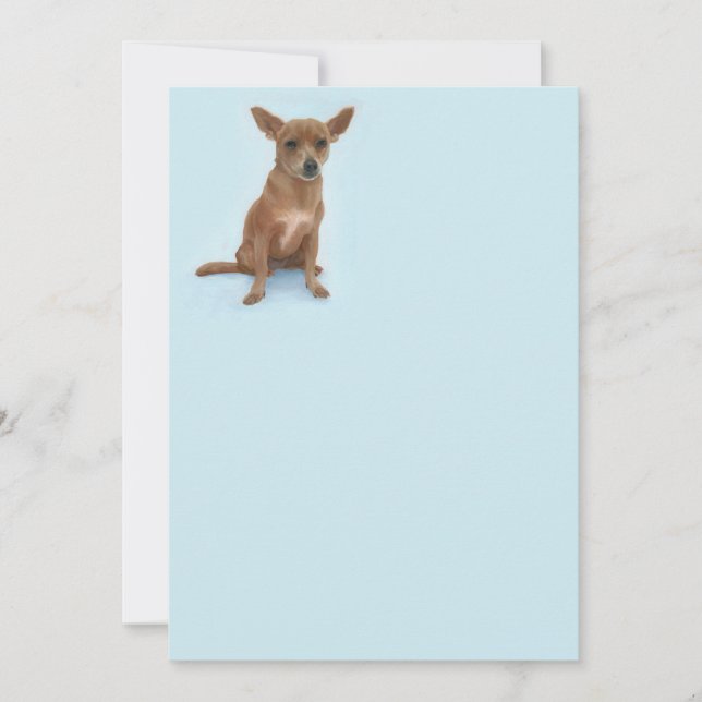 Tarjeta Pequeña Charming Chiweenie Note Card (Anverso)