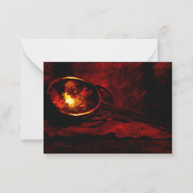 Tarjeta Pequeña Chase - Vida fija con Ladle, arte fino (Anverso)