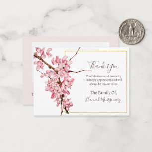 Tarjeta Pequeña Cherry Blossom Floral Photo Sympathy Funicular Car