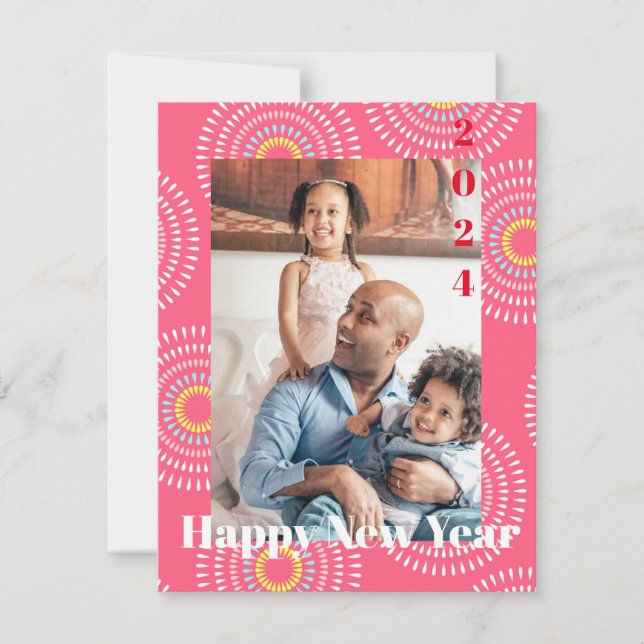 Tarjeta Pequeña Cherry japonés de fuegos artificiales (Anverso)