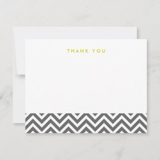 Tarjeta Pequeña Chevron sencillo de carbón vegetal Gracias Cartas 