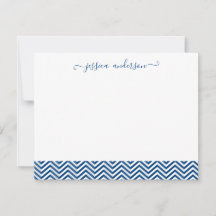 Chevron Zigzag Girly Script Nave Cute Azul