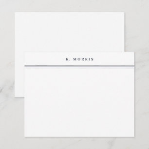 Tarjeta Pequeña Chic Elegante Frontera Negro Blanco Personalizado 