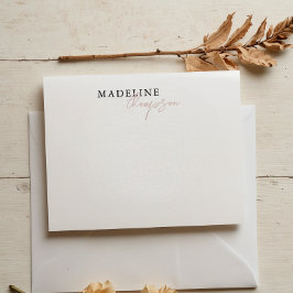 Tarjeta Pequeña Chic Rosa Pálido Beige Femenino