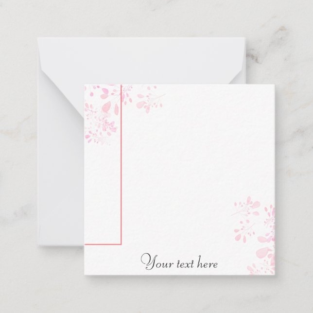 Tarjeta Pequeña Chic sencillo (Anverso)