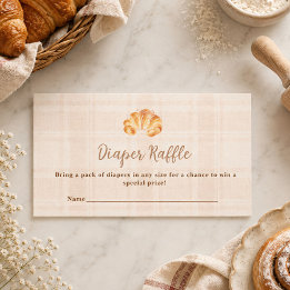 Tarjeta Pequeña Chica Croissant con Bun en el Horno Sorteo de Paña