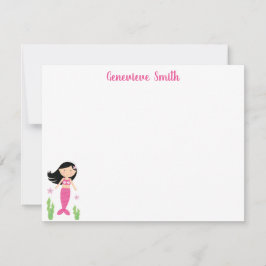 Tarjeta Pequeña Chica de Sirenas