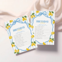 Chicas Blue Lemon Amalfi Primer juego de la Trivia