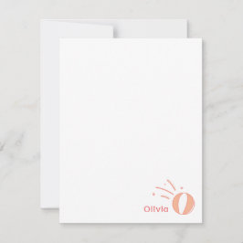 Tarjeta Pequeña Chicas de baloncesto con nombre personalizado rega