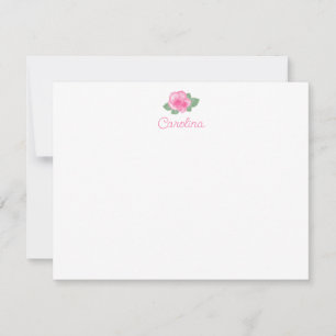 Tarjeta Pequeña Chicas de Stationery Floral de color rosa rosa ros