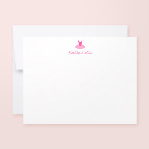 Tarjeta Pequeña Chicas de Tutu de Esparkle Rosa Personalizada Stat