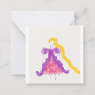 Tarjeta Pequeña Chicas Florales Rapunzel 