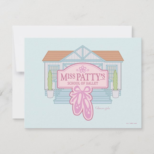Tarjeta Pequeña Chicas Gilmore | Escuela de ballet de Miss Patty (Anverso)
