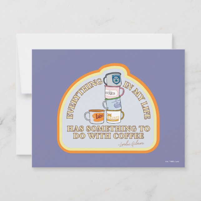 Tarjeta Pequeña Chicas Gilmore | Gráfico de Coffee Quote (Anverso)
