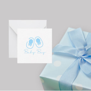 Tarjeta Pequeña Chico Bebé Zapatos Azules Fiesta de Bebé