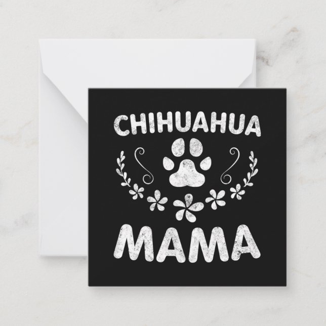 Tarjeta Pequeña Chihuahua Mama (Anverso)
